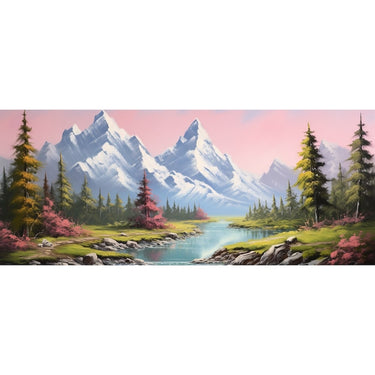 Landscape Mountains Oil Canvas